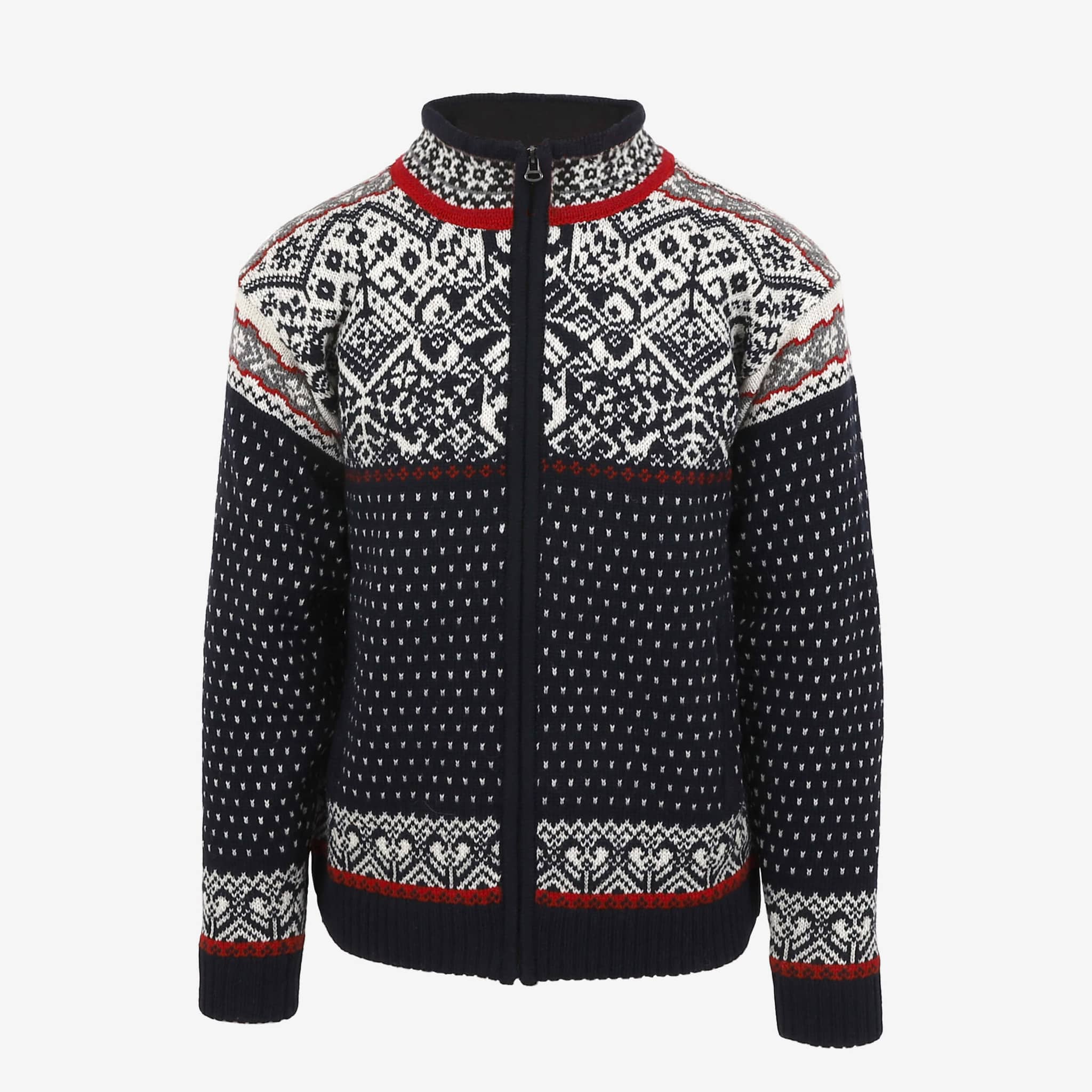 Veste-pull en laine doublée style norvégien Bjarni