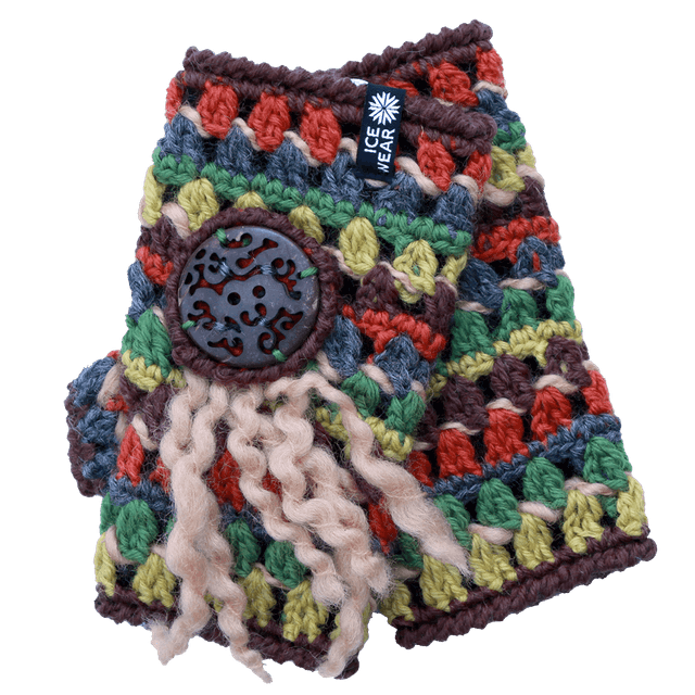 Laufey Mitaines en laine faites main au crochet
