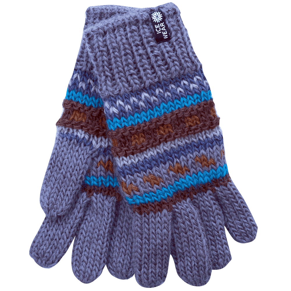 Magney Gants en laine tricotés main