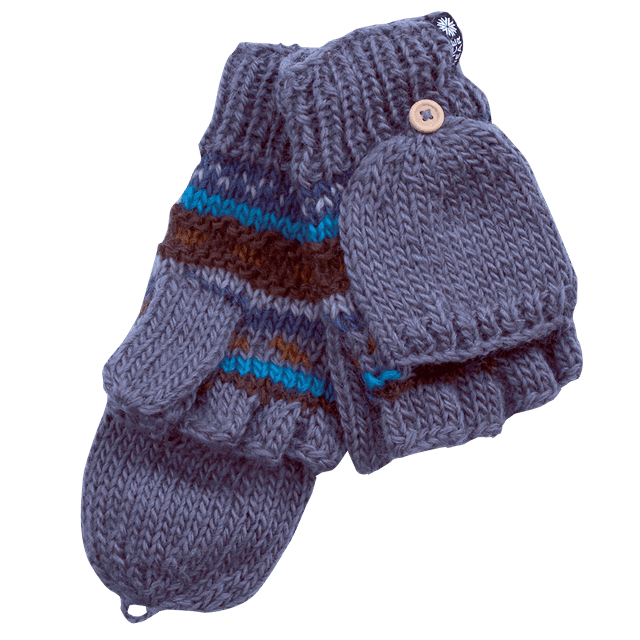 Magney handgestrickte fingerlose Wollhandschuhe