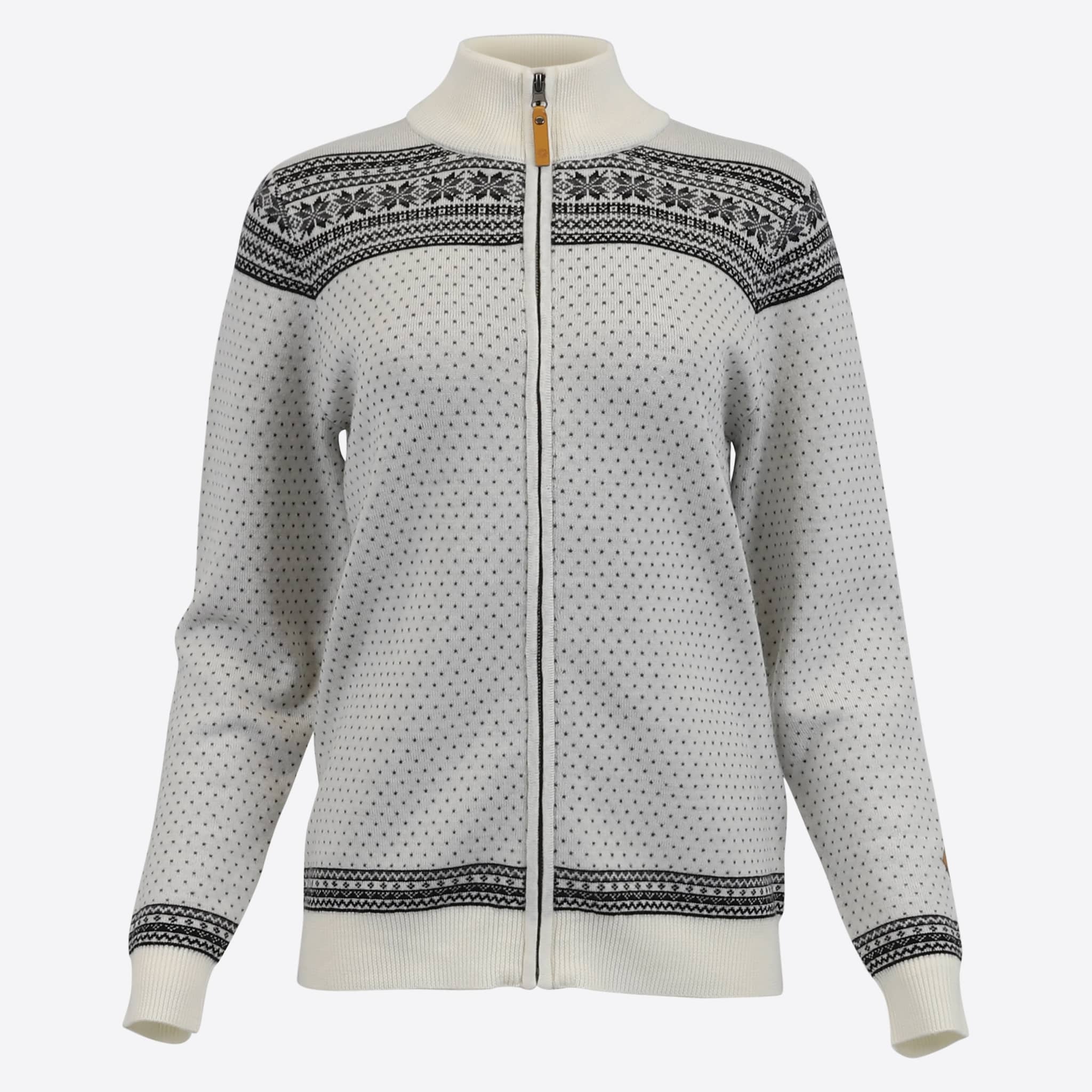 Heimaey zipped Nordic wool sweater