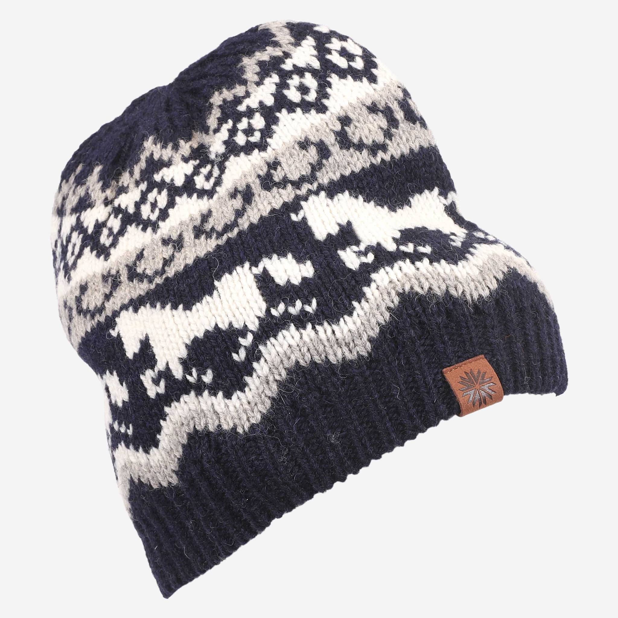 Bonnet en laine à motif de cheval Sleipnir 