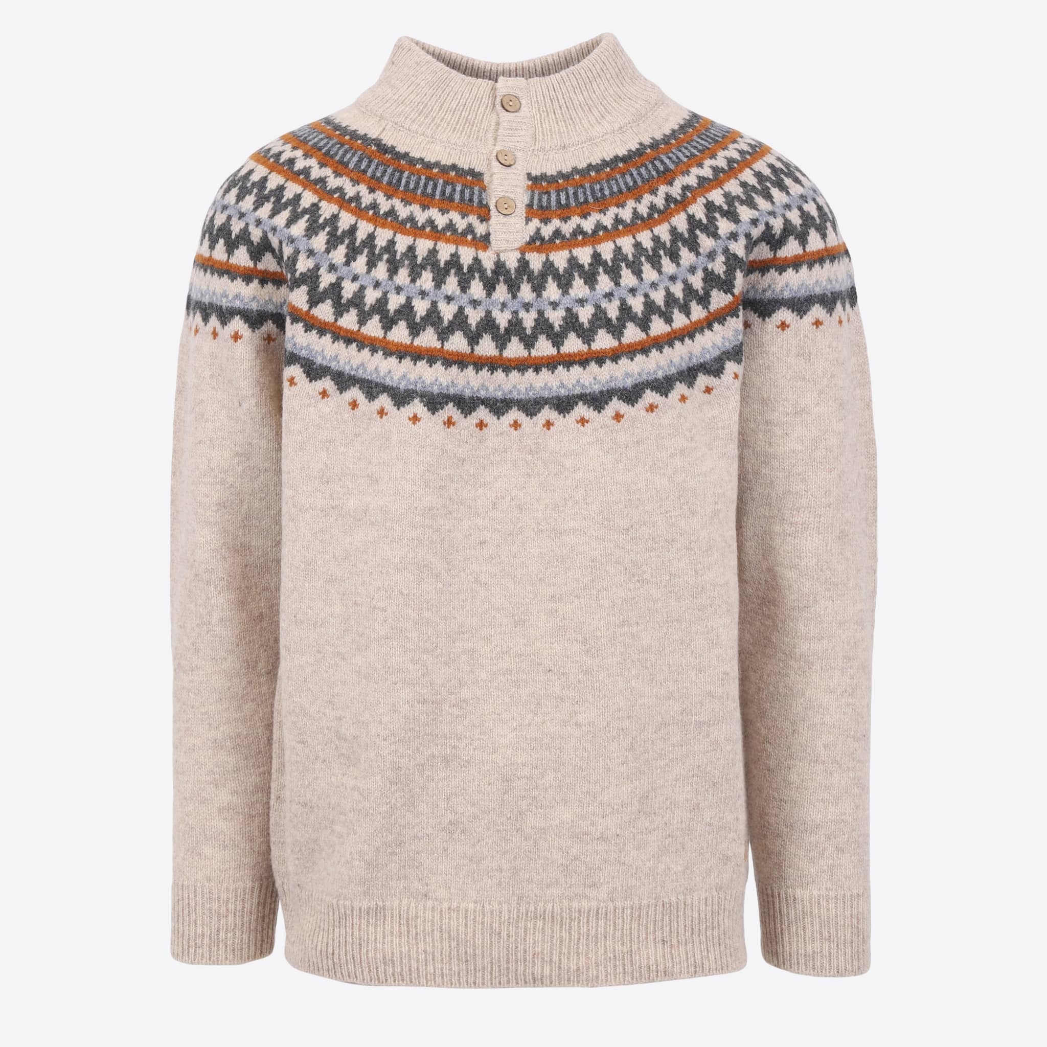 Dyngjufjöll half buttoned wool jumper 