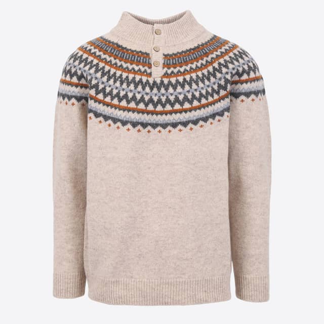 Dyngjufjöll half buttoned wool jumper 