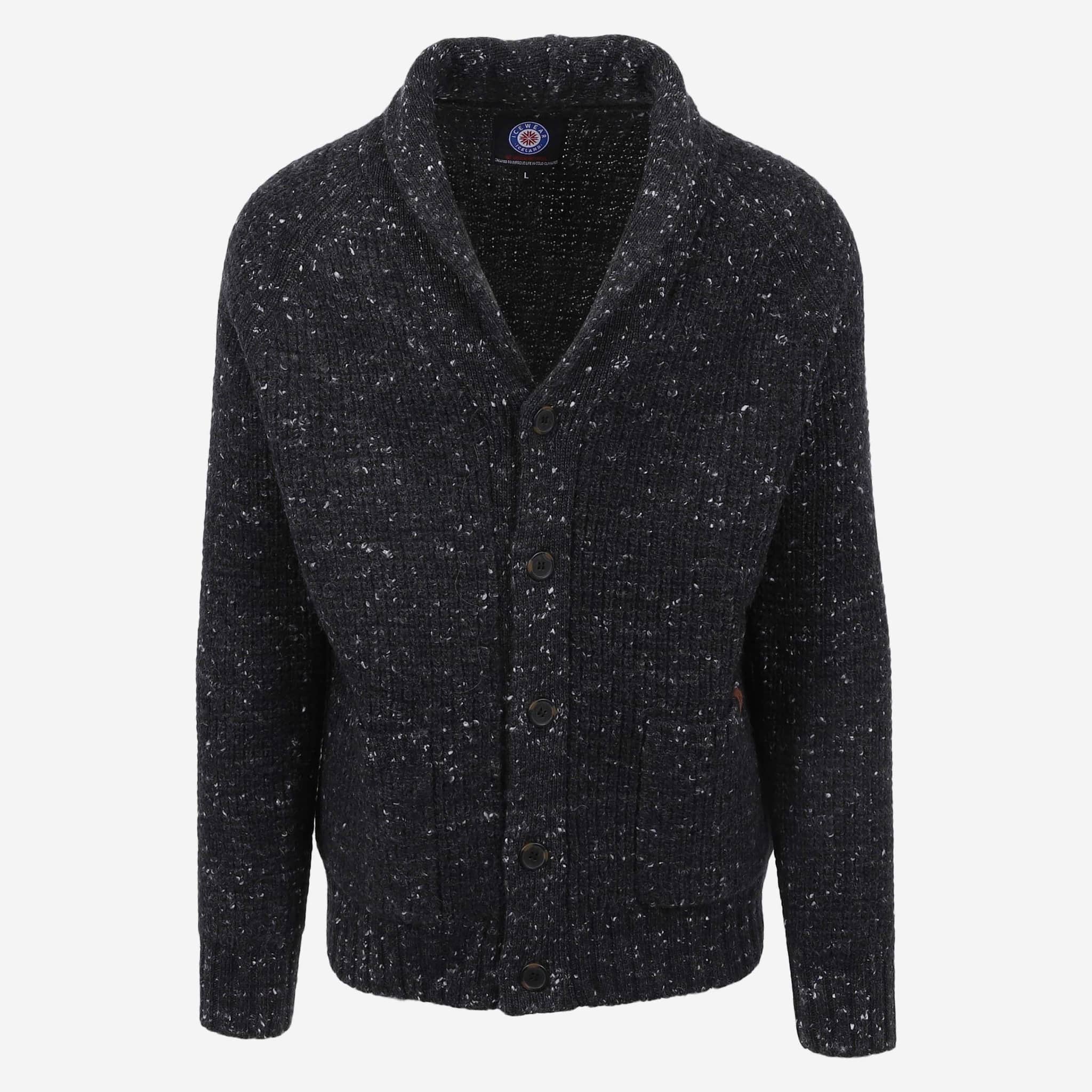 Hraunhóll lambswool cardigan sweater 