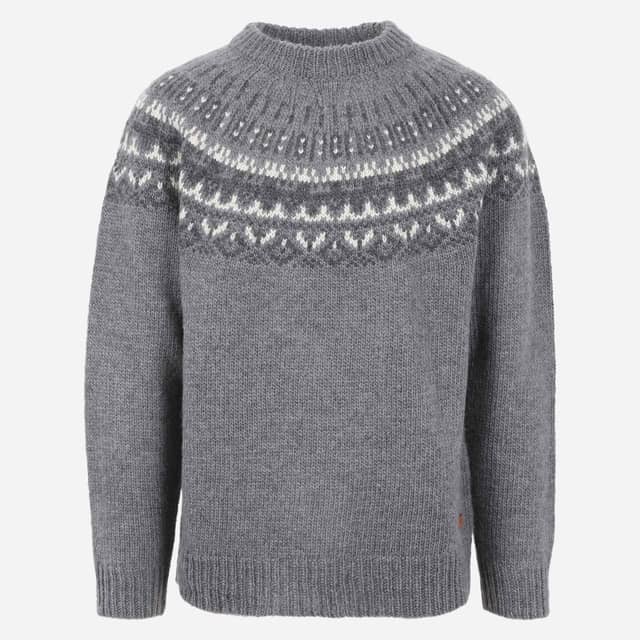 Elís pull en laine islandaise gris