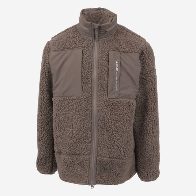 Hergilsey sherpa wool fleece jacket