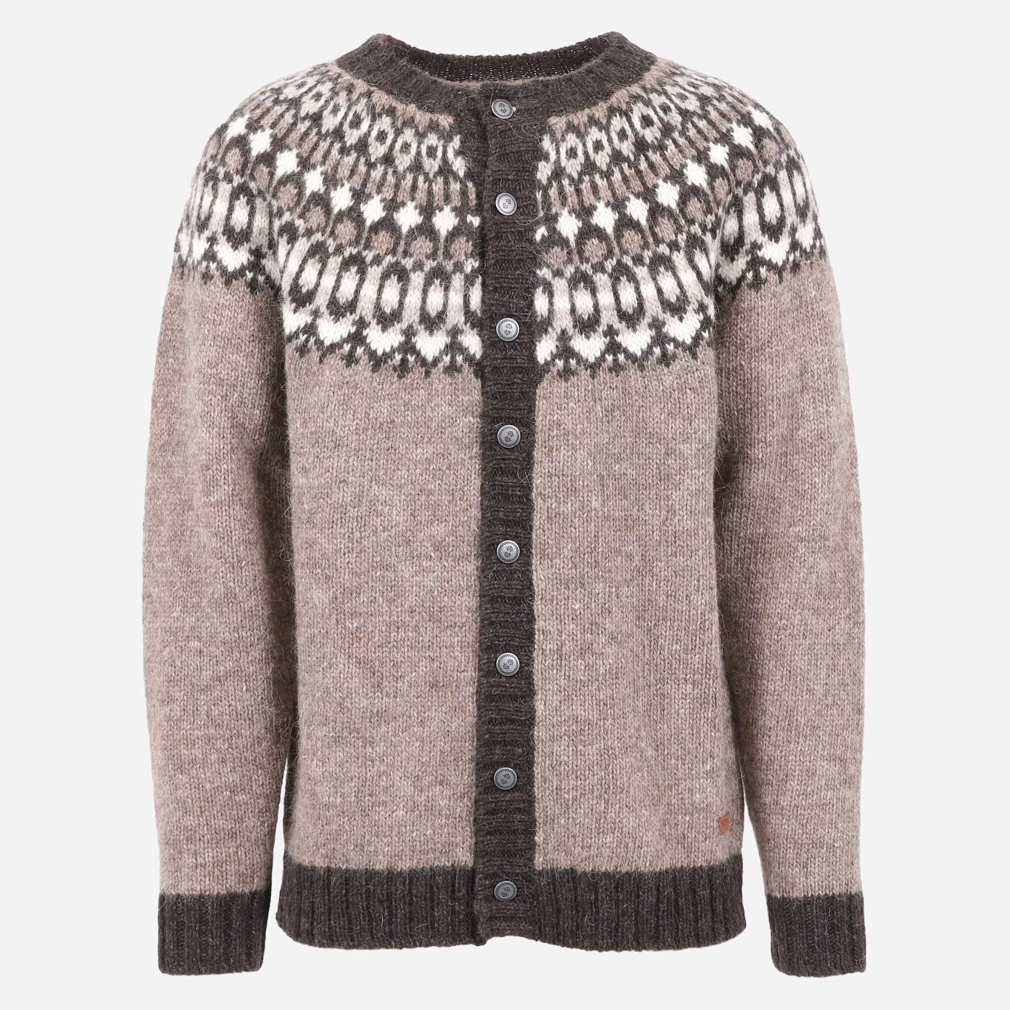 Fróði strickjacke aus wolle mit knöpfen 