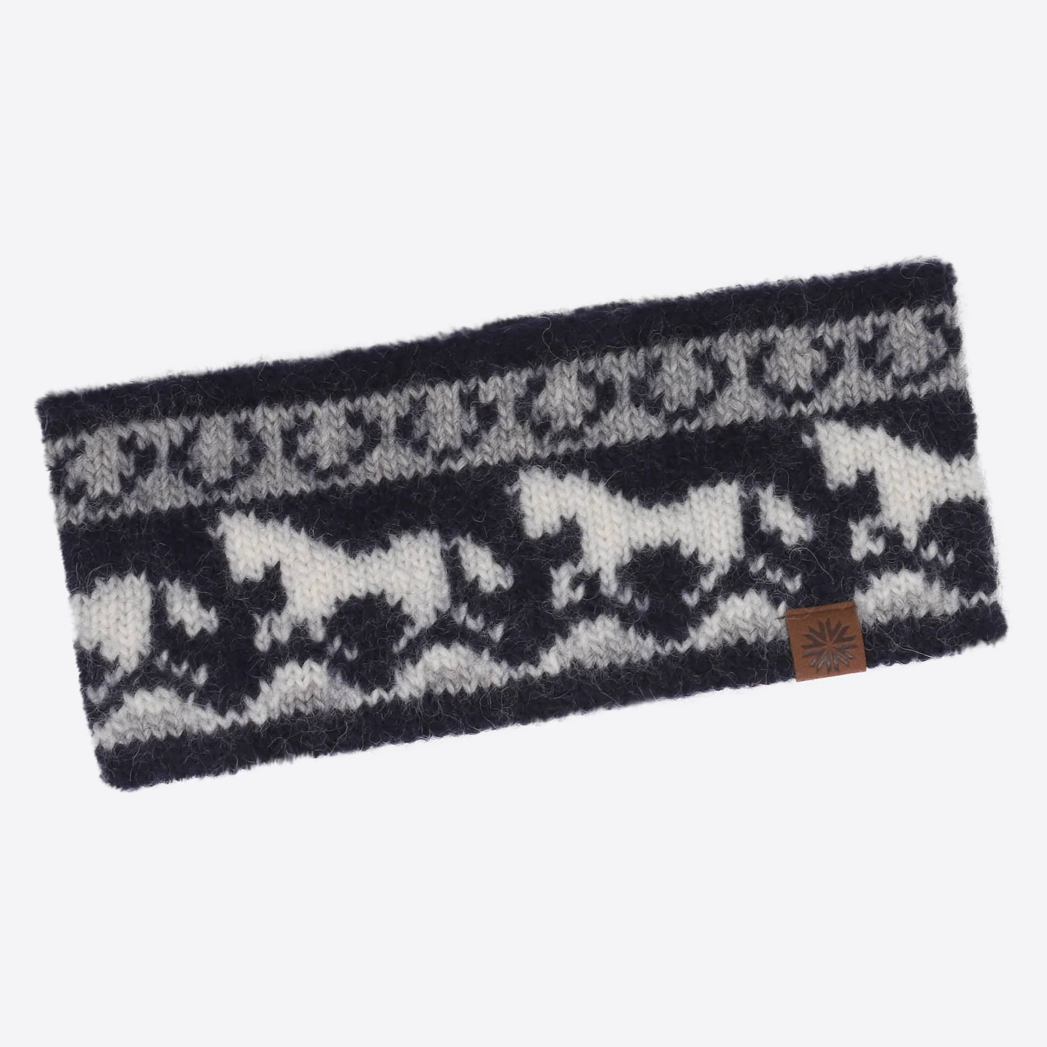 Sleipnir wool headband with horse design