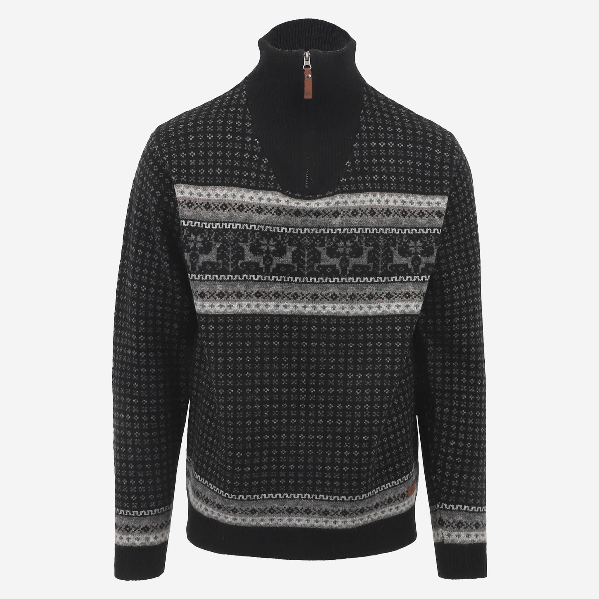 Hreindýrsholt knitted jumper with reindeer motifs 