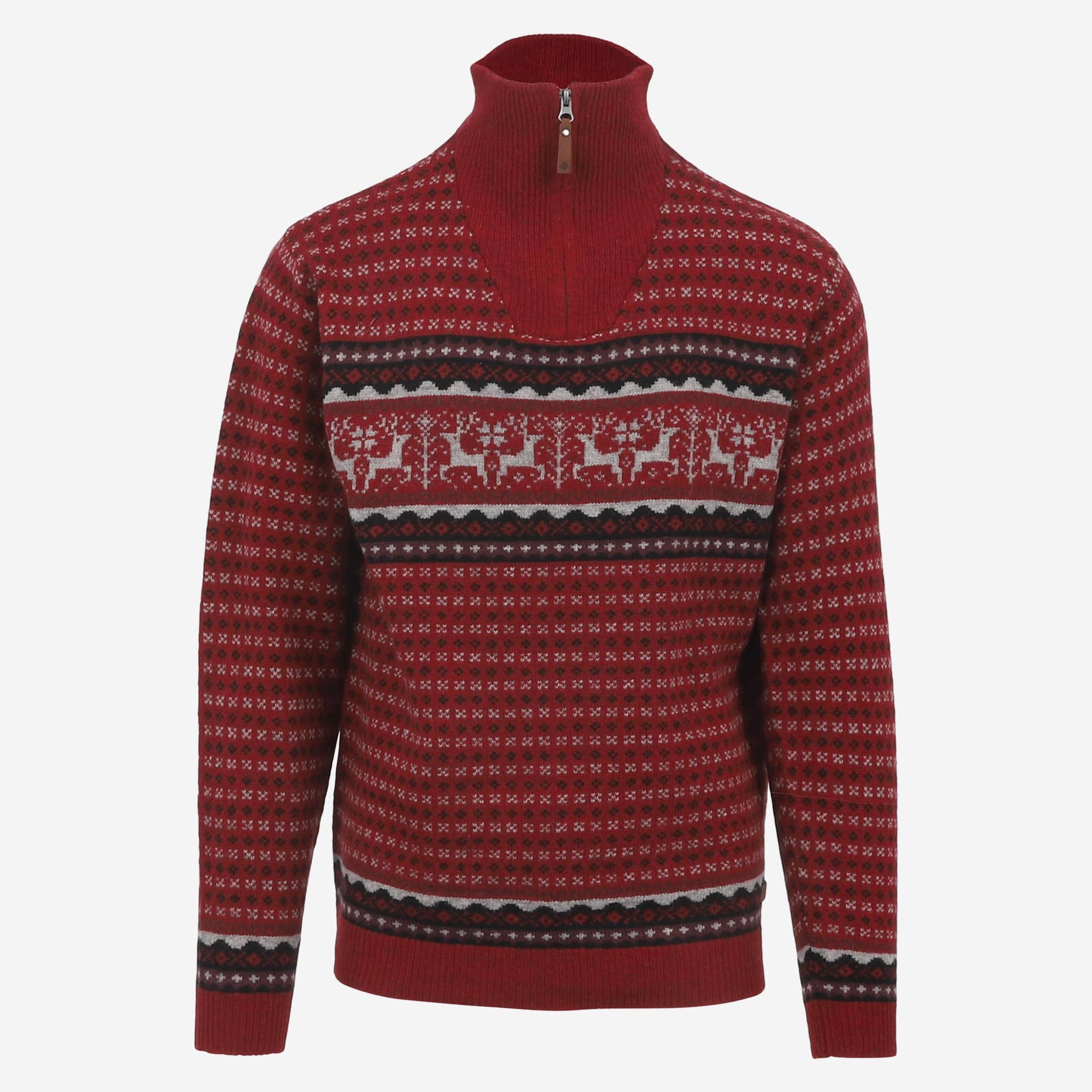 Hreindýrsholt knitted pullover with reindeer motifs 