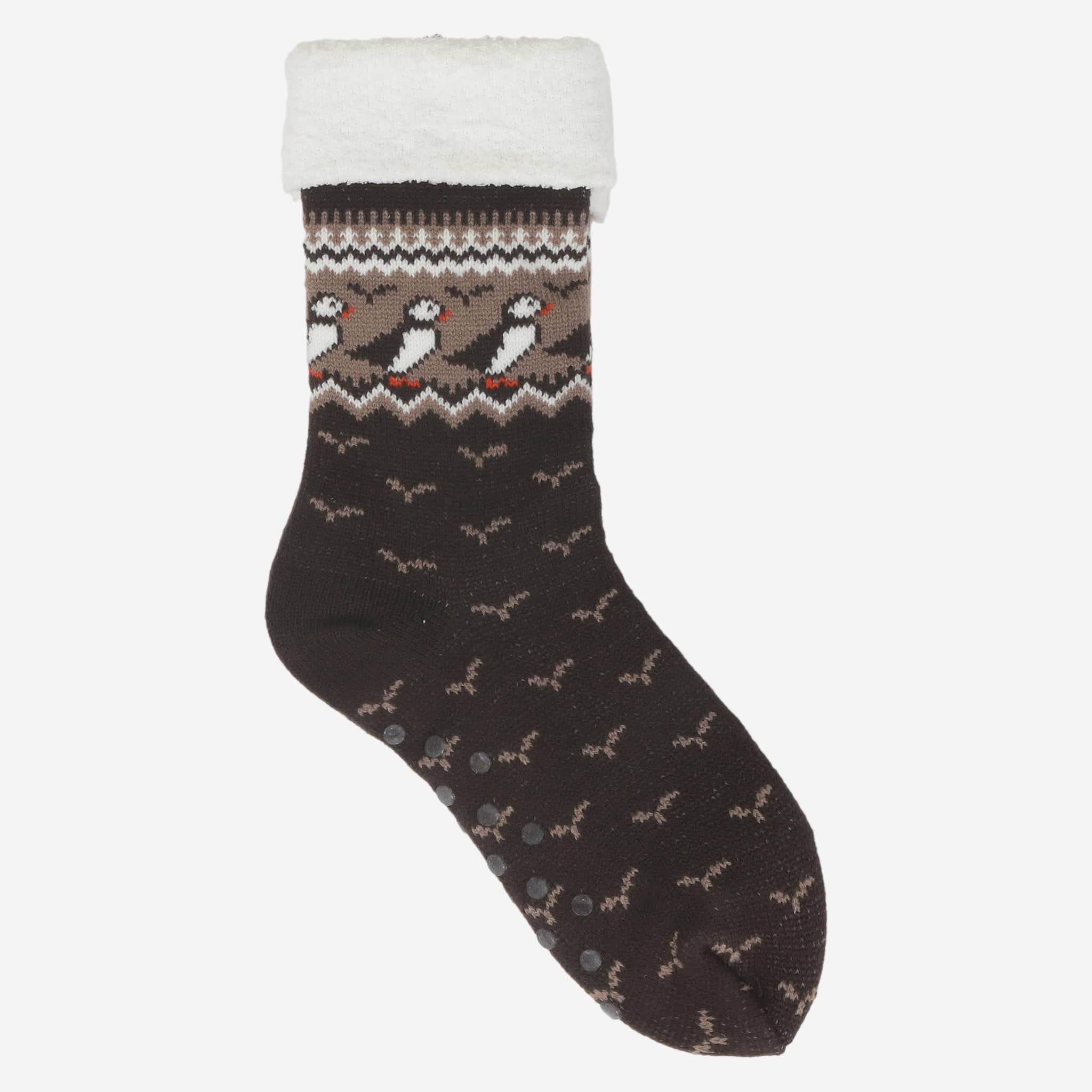 Lundaklettur warm socks with puffin pattern
