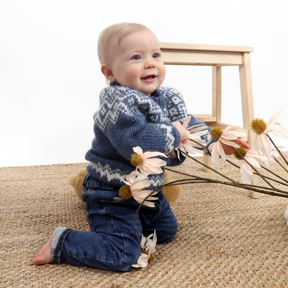 Rita toddler sweater knitting pattern