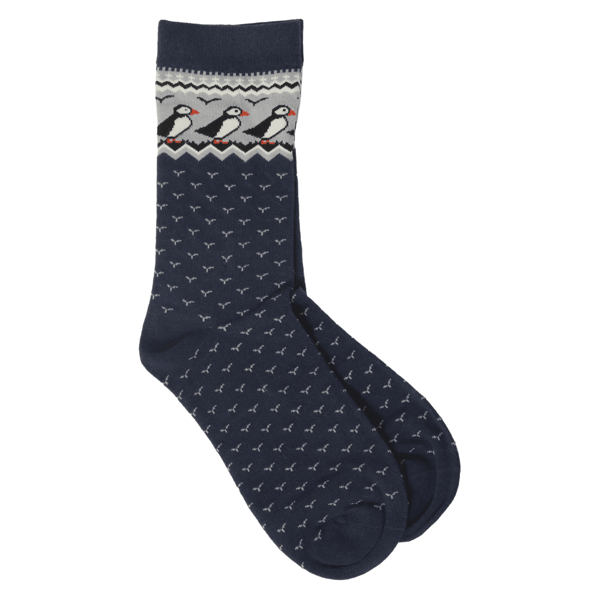 Lundaberg Cotton socks with puffin pattern