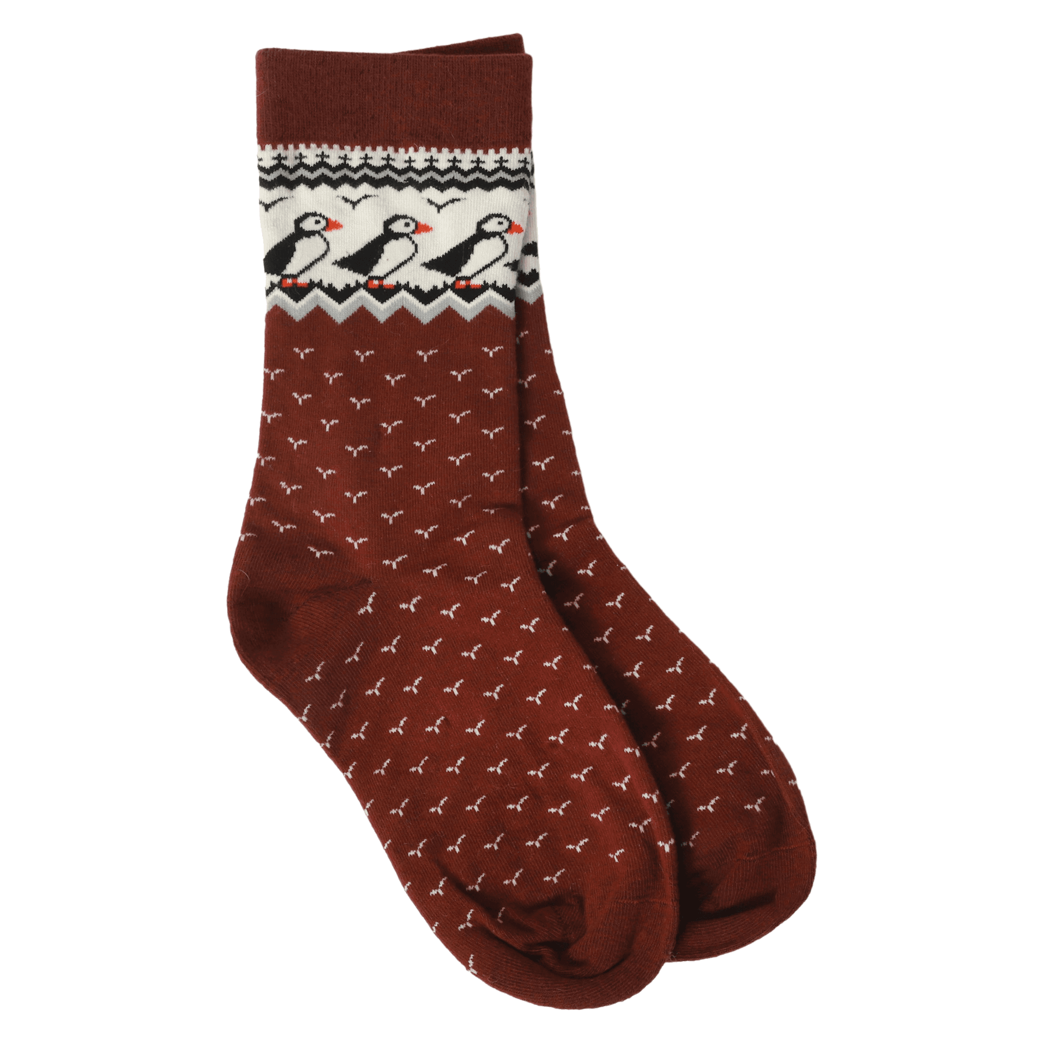 Lundaberg Cotton socks with puffin pattern