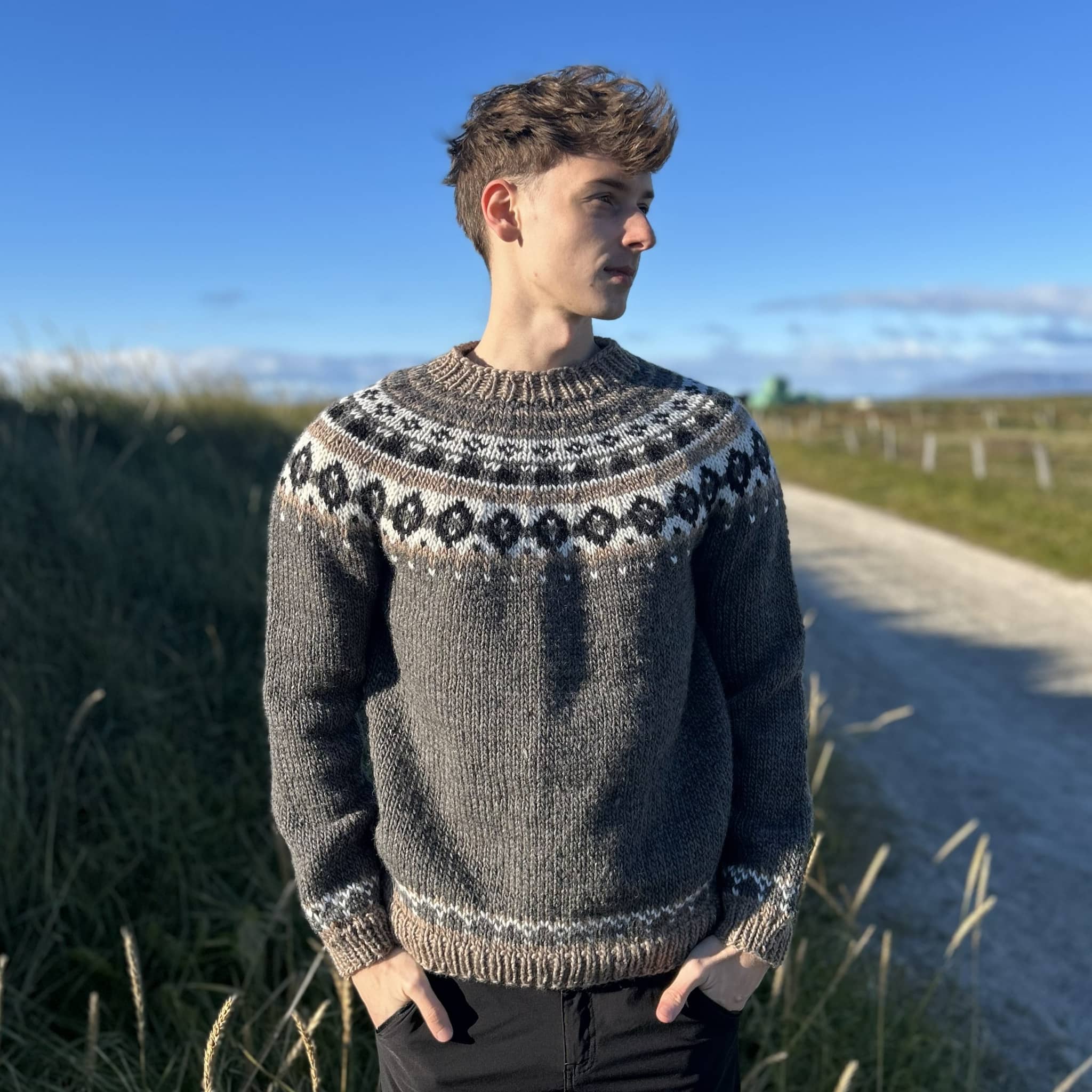 Hrafn mens sweater knitting pattern
