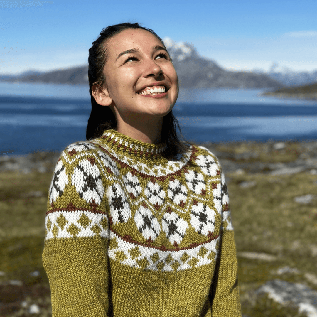 Ivalu patterned sweater knitting pattern